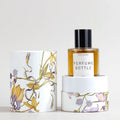 OEM Empty Glass Perfume Spray Bottle Round 50ml Luxury Packaging with Pump Sprayer Screen Printing Tube Box
