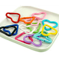 Cute Colorful Heart Carabiner Clips Outdoor Camping Mini Lock Spring Snap Hook Aluminum Alloy Carabiner Keychain