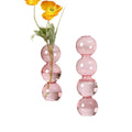 Wholesale Modern Nordic Style Handmade Clear Cylinder Glass Tabletop Vase Home Decor