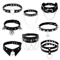 New Accessories PU Imitation Leather Shackle Necklace Dark Wind Choker Gothic Choker for Women
