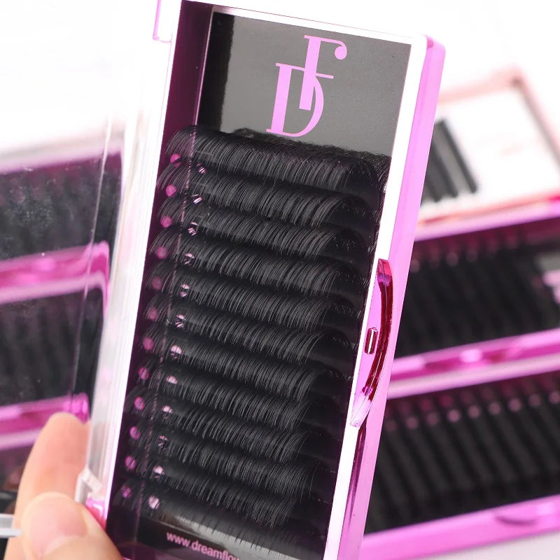 Wholesale Professional Handmade Cashmere Lash Extensions Individual Eyelash Volume Supplies 30mm Length Synthetic Material Box