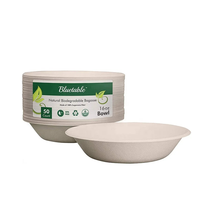 Sugarcane Bagasse Eco-Friendly Disposable Strong Mini Paper Plate Multi-functional Customized Logo for Party Use