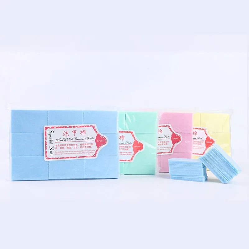 Wholesale YMJR Beauty Nail Removal Pads UV Gel Cleaner Manicure Cleaning Lint-free Non-Woven Cotton