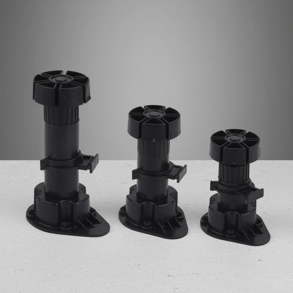 Wholesale Modern Plastic Adjustable Cabinet Legs 80/100/120/150mm for Living Room & Workshop Use