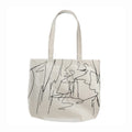Wholesale Customized Organic Cotton Canvas Tote Bag Eco-Friendly Zipper Pocket Letter Pattern Personalized Logo Print Rope