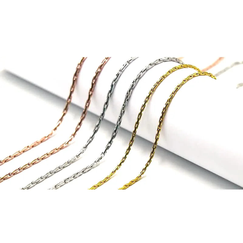 Wholesale 2mm Width Stainless Steel Customizable Bamboo Chain Stainless Steel Necklace
