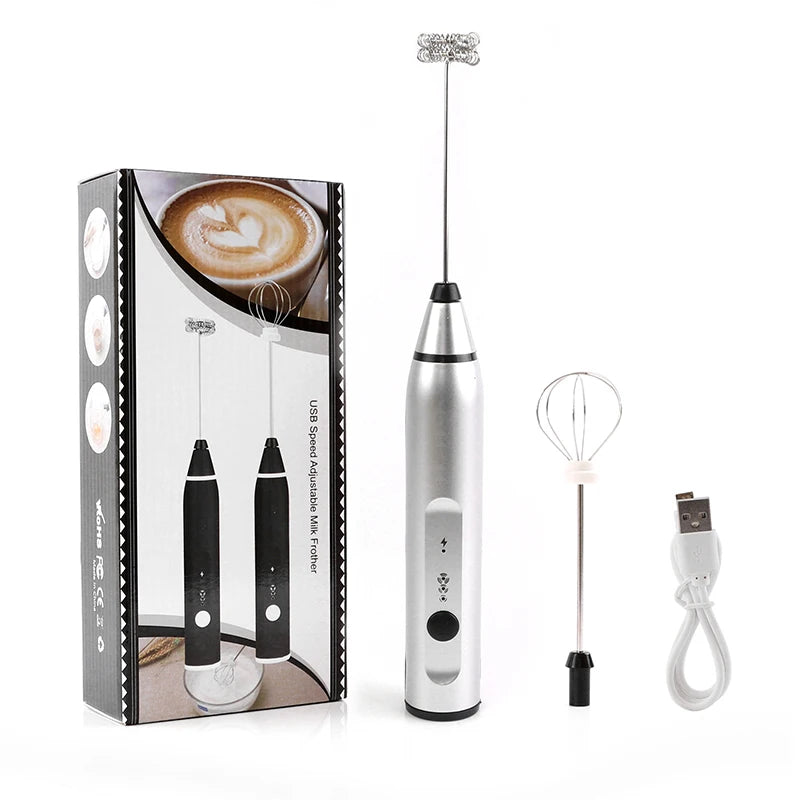Top Seller USB Rechargeable Electric Whisk Handheld Milk Frother Foam Maker for Coffee Lattes Matcha MegaBDM
