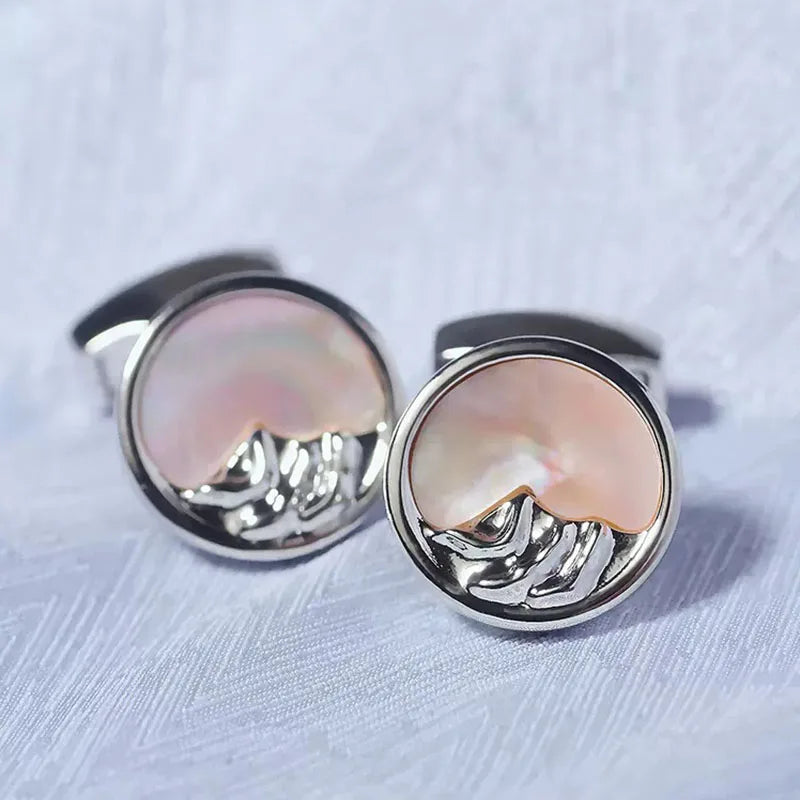 Limited Edition Eachother pink Pearl Shell Cufflinks Men's Light Luxury Accessories High-end Gift Cufflinks