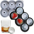6 Ball Silicone Ice Cube Tray Sphere Ice Mold with Lid Stackable Easy Release for Whiskey Cocktails BPA Free