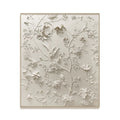 Hotel Decor Hand Painting Relief Flower Relief Wall Decoration Painting