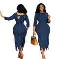 2024 Africa Dress for Women Clothing 2024 Tassels African Clothing for Young Women Elasticity Fashion African Dresses