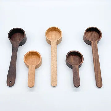 Beech Black Walnut Wood Coffee Bean Scoop 8g 10g Small Wooden Scoop Wooden Measuring Scoop Spoon