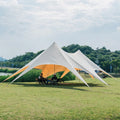 30-50 Persons 15m Outdoor Camping Waterproof Beach Sun Shade Canvas Fabric Canopy Star Stretch Tents for Outdoor Event