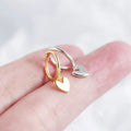 Rainbowking Korean Version 925 Silver Stud Earrings Peach Heart Super fairy Small Fresh Cute Gold Plated for Gift