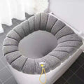Winter Knitted Toilet Seat Cover Warm Thicken Soft Toilet Seat Cushion Bathroom Pad Accessories Washable Closestool Covers