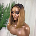 Wholesale Mink Brazilian Virgin Cuticle Aligned Hair Lace Front Bob WigHd Lace Front Bob Wigs With Preplucked