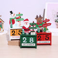 Wholesale Craft Gift Wooden Desk Calendar Christmas Table Decoration Wood Advent Calendar