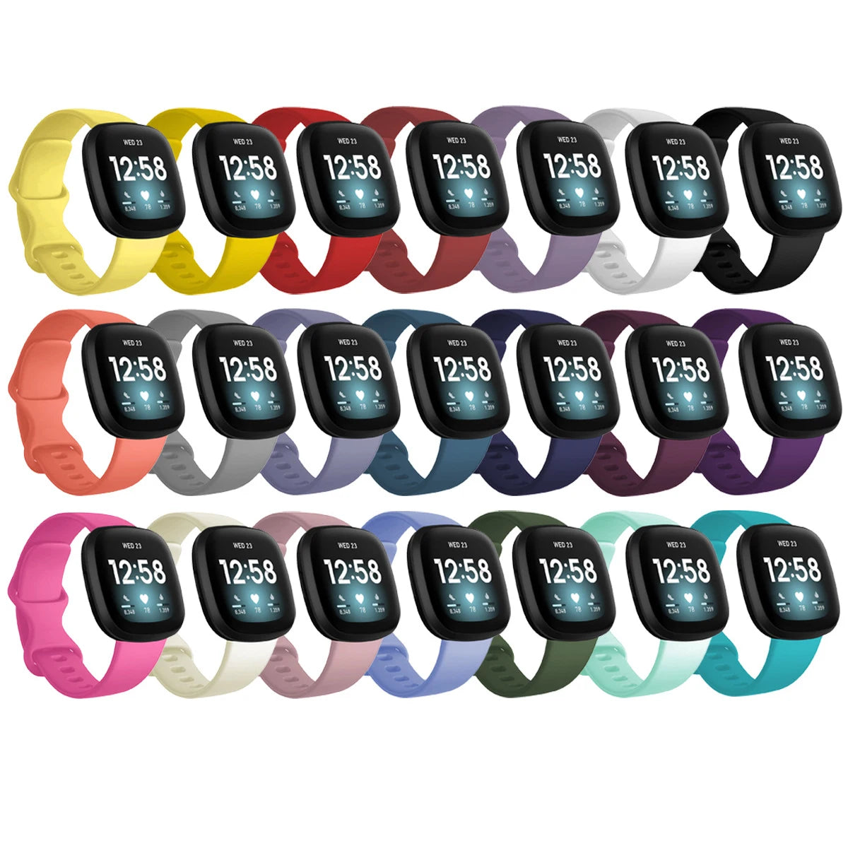 IVANHOE Silicone Strap for Fitbit Versa 3 4 Smart Watch Correa Soft Band Bracelet for Fit Bit Sense 2 1 Watchband Accessories
