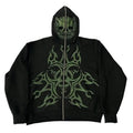 Oem Zip up Hoodie Men Clothing Manufacturers Streetwear Full Zip up Hoodies Y2K Custom Rhinestone
