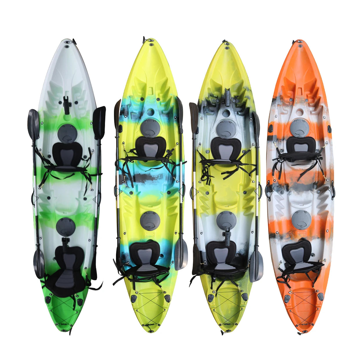 Fishing Sit Kayaks for Sale on Top Canoe LLDPE Plastic 2 Person Double Seat 2 Person 12FT Canoe 3 Years Mako 10 Kano