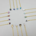 Raw Crystal Natural Gemstone Pendant Necklace Birthstone Crystal Necklace Healing Natural Stone Jewelry