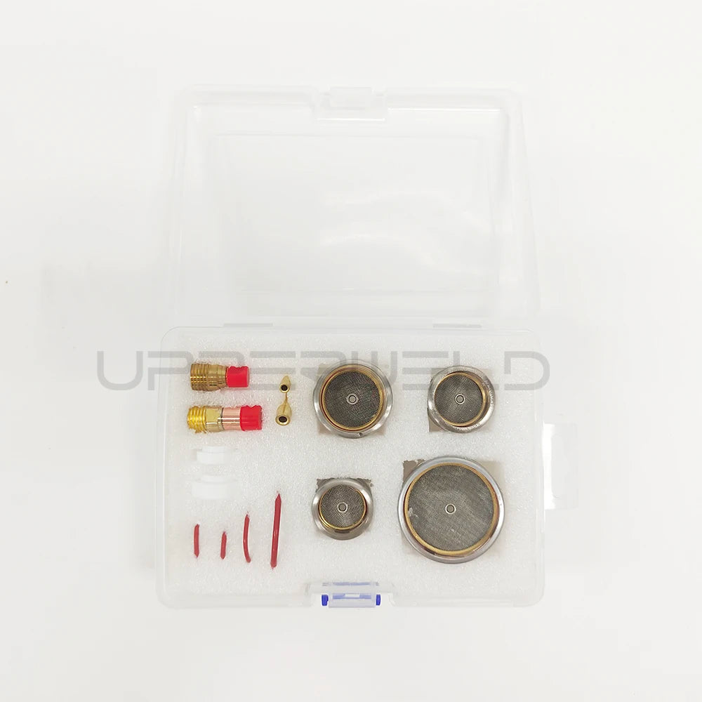 WP-17/18/26 TIG Welding Torch Accessories Kit with Quartz Cup Wedge Collet Gas Lens