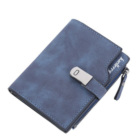Baellerry Fashion New PU Leather Short Multiple Card Slots Wallet for Women With Zipper&HaspLady Card Holder Case Wholesale