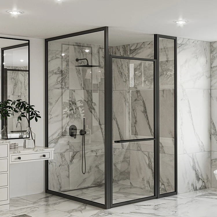 For Modern Frameless Sliding Hotel Shower Prefab Bathroom Unit with Tempered Glass Includes Bathtub Shower for Small Spaces