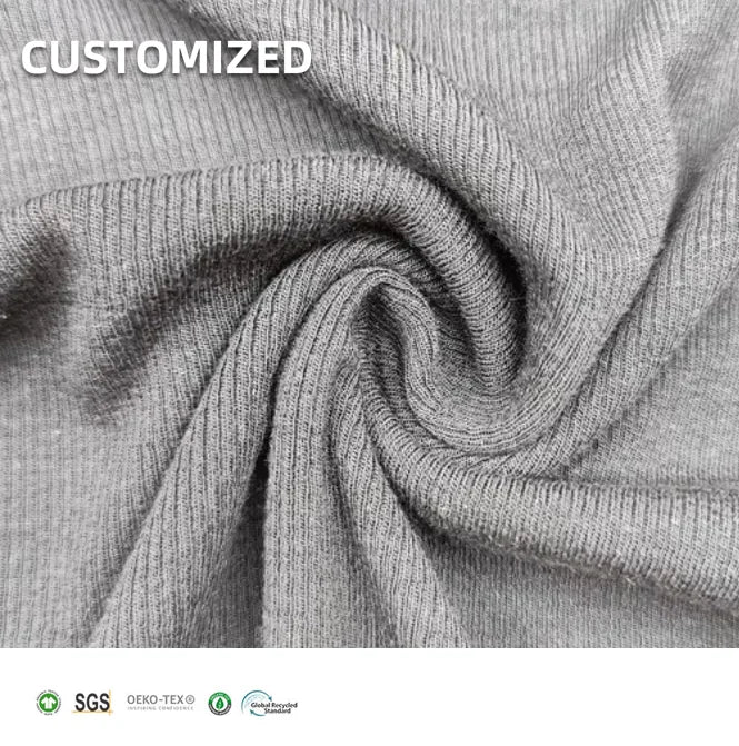 Eco-friendly 40S 95% Modal 5% Spandex Rib Knitted Fabric for Apparel-sleepwear