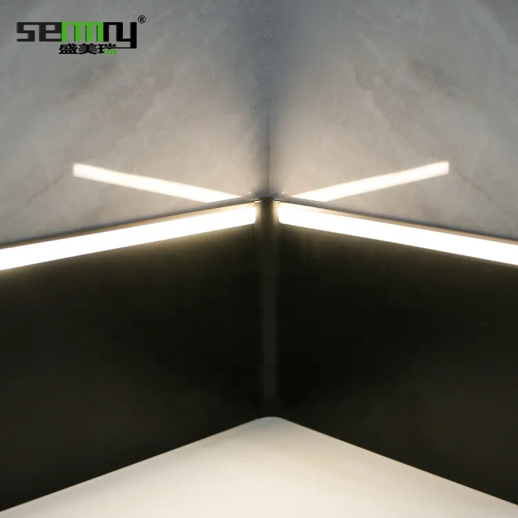 5cm 7.8cm 15cm Height Floor Aluminum Acrylic Cover Led Skirting Board with Led Light