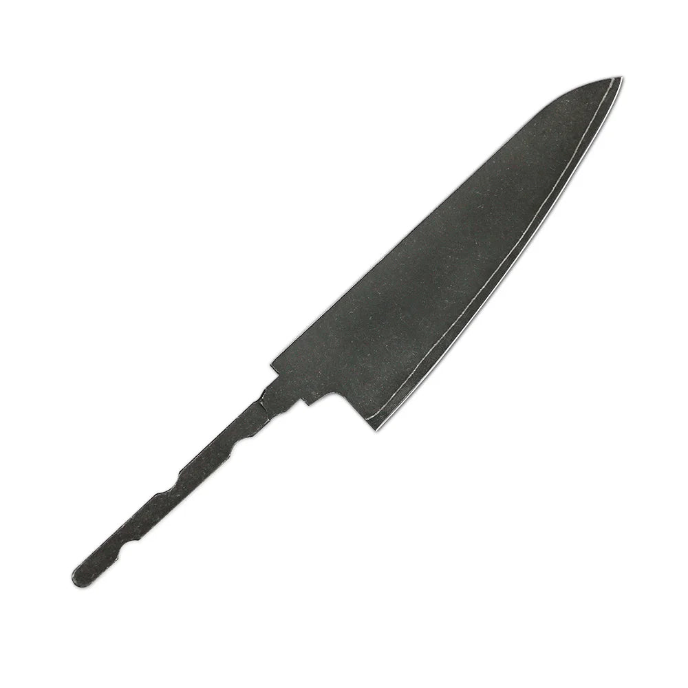 Amber Vg10 Damascus Steel 3LAYERS CLADDING Blade Blanks Kitchen Knife Blanks Black Finished DIY BLANK