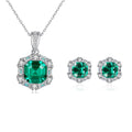Daidan Jewelry Set Earrings Luxury Sterling Silver Zirconia Fine Jewelry Emerald Green Jewelry Sets