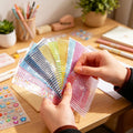 Hisenlee 3MM Acrylic Self-Adhesive Rhinestone Multicolor Flatback Stickers 750pcs/Sheet DIY Bags Shoes Clothing Printed Sheet