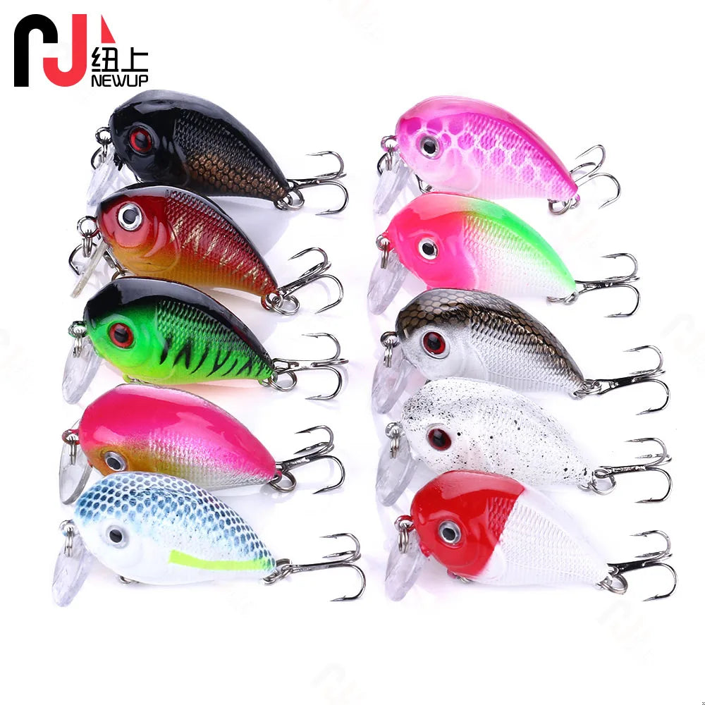 Wholesale 45mm 7g Wobblers Crankbait Fishing Tackle Hard Plastic Lures Crank Bait