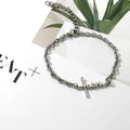 Best Selling High Polish Top Quality Cheap Custom Fashion Wholesale Stainless Steel Faith Cross Charm Bracelet for Men Women