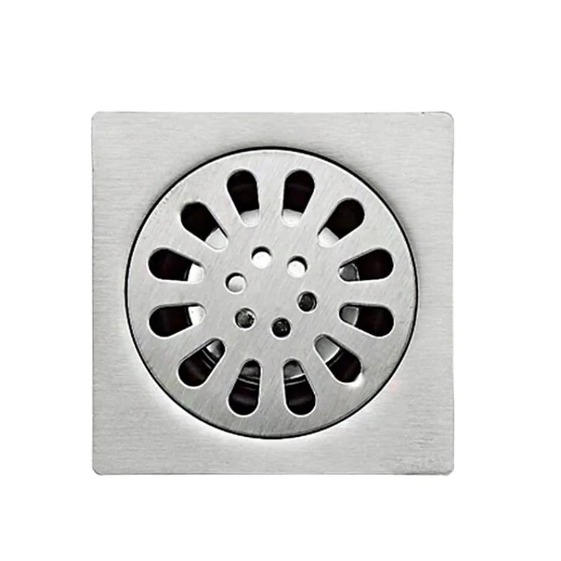 Stainless Steel Round Floor Drain 10x10cm Modern Design Anti-Corrosion Easy Installation for Kitchen Shower Bathroom