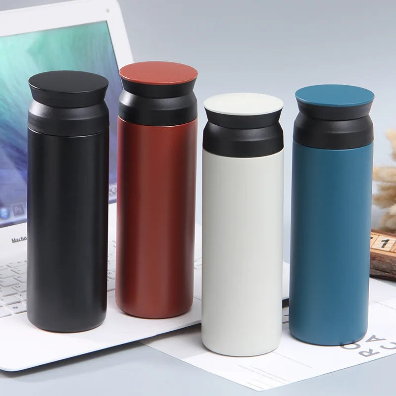 Wholesale 500ml Custom 304 Stainless Steel Office Cup Coffee Mugs Tumblers Lid Eco-Friendly Portable Vacuum Flask Thermos 12-24