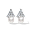 XP-2398 Wholesale Freshwater Pearl Earrings Bridal 925 Sterling Silver Ear Stud for Women Earrings Jewelry