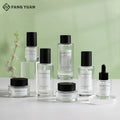 New Design Thick Bottom Clear Glass Cosmetic Serum Lotion Pump Bottle Screw Cap Skincare Packaging Stock