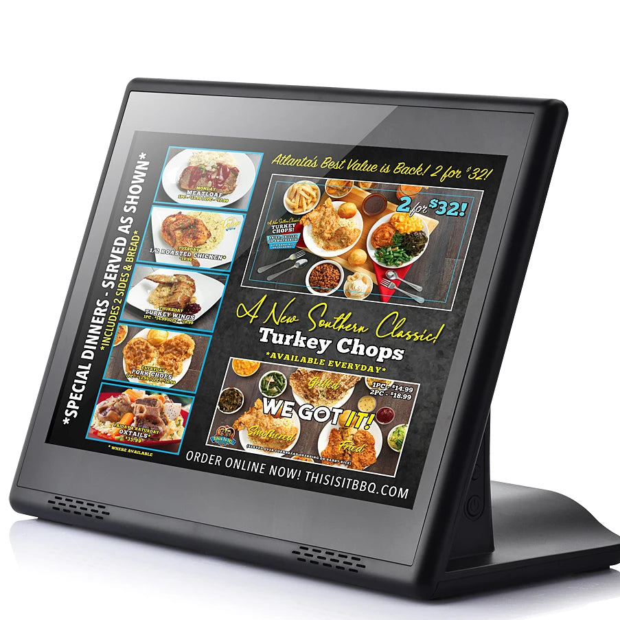 Single Horizontal 10.1 Inch HD Full View IPS LCD Touch Screen Digital Menu Display Advertising Player