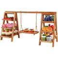 3-Tier Wooden Display Stand Foldable Party Serving Tray for Dessert for CelebrationsBirthday & Wedding Versatile Use for Food
