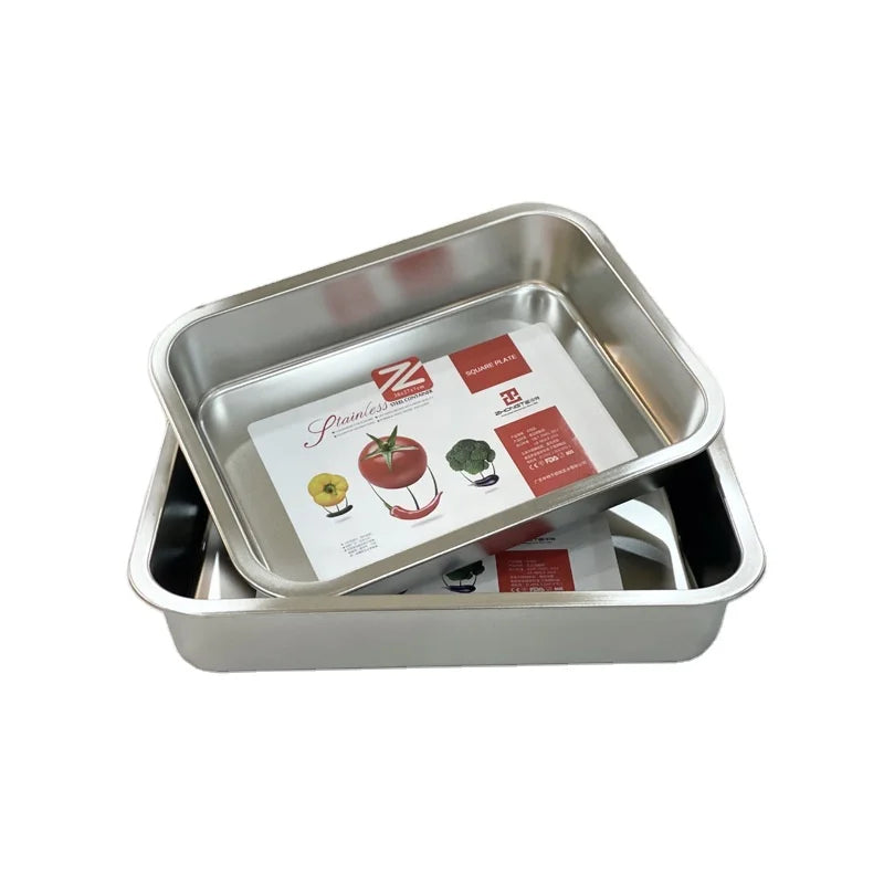 Hot Selling 14/15/17/19/24 Inches Deep Stainless Steel Roaster Pan Sheet Baking Pan for Oven Microwave Oven