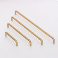 Luxury Satin Brass Knurled Modern Furniture Handle U Shape Cabinet Handles for Kitchen & Bathroom