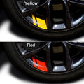 Factory Price 6pcs/Pack Car Sticker Reflective Car Wheel Rim Vinyl Warning Stickers Hash Mark Stripe Racing Wheel Hub Decals