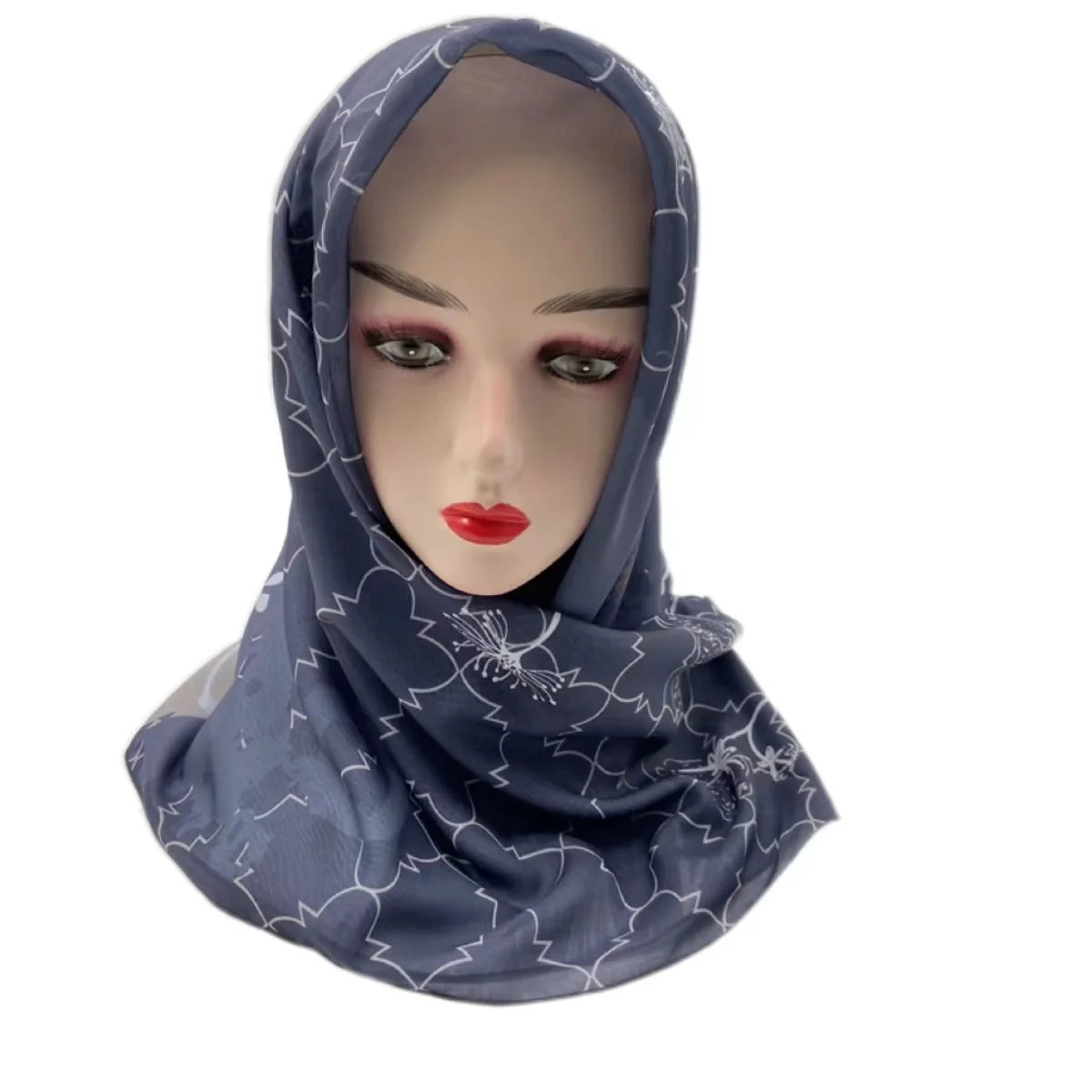 New Design Printed Bawal Premium Cotton Voile square Scarf  Muslim Women Hijab 2022