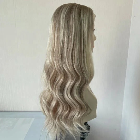 European Remy Hair Transparent Lace Silk Top Jewish Kosher Wigs Long Layer
