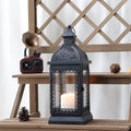 Fantastic Design Black Metal Lantern Candle Holder Tabletop Hanging Cottage Vintage Decorative Candle Holder
