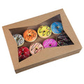 Customized Wholesale Kraft Paper Cake Box with clear PVC Window Strawberry Broken Heart Pastry Snack Pie Box