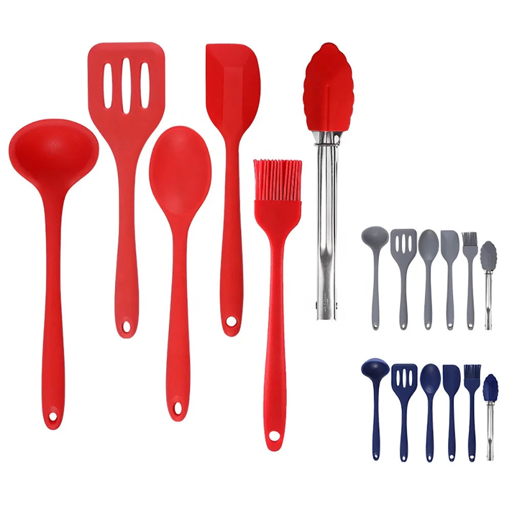 Manjia Nonstick Cookware Safe Cooking and Baking Utensils Spatulas Soup Ladle Mixing Spoons Tools for Mixing Scraping Baking