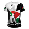 Unique Palestine Eagle Sport Casual Men's Knitted Polyester/Cotton Moisture-Wicking Quick Dry Short Sleeve T-Shirt
